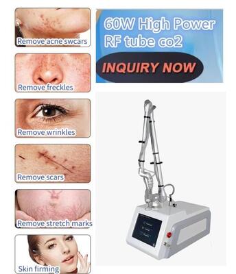 Metal RF Tube 60W Skin Rejuvenation Co2 Fractional Laser Machine Price 10600nm Portable Fractional Co2 Laser Machine
