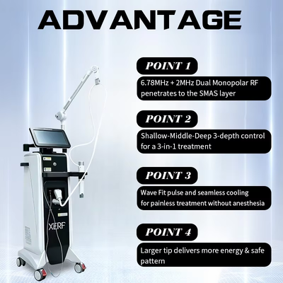 New XERF Dual Frequency RF Skin Tightening Machine 6.78MHz & 2MHz Monopolar RF Anti-Aging Device XERF Machine