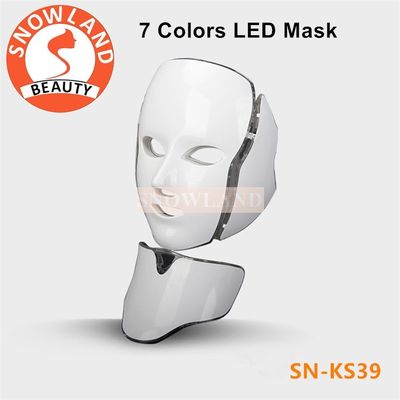 Facial Mask 7 Colors LED Light PDT Mask With Neck