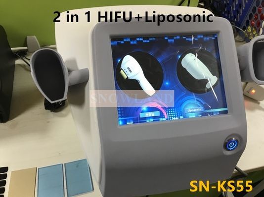 Popular! Portable 2 in 1 hifu technology combine two functions/ face skin rejuvenation and body fat remove machine