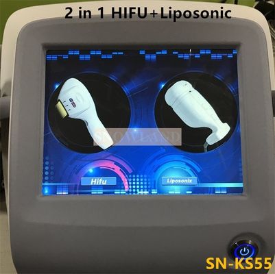 Popular! Portable 2 in 1 hifu technology combine two functions/ face skin rejuvenation and body fat remove machine